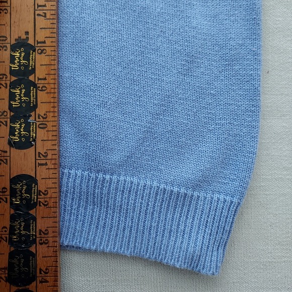 Light Purple Polo Style Pullover Short Sleeve Sweater Coastal Grandma Preppy - Picture 5 of 7